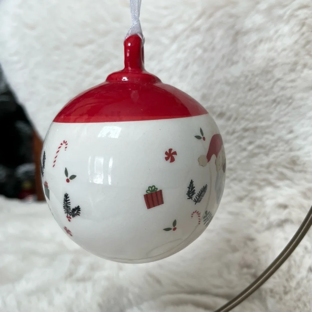 Prima Design Ceramic African American Santa Christmas Ornament